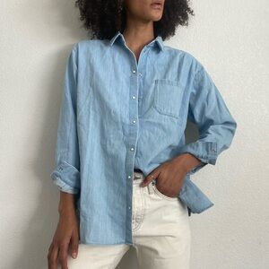 Sezane-*nwt* Blue Denim Shirt
